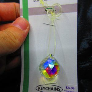 Small Faceted Aura Glass Chandlier Drop